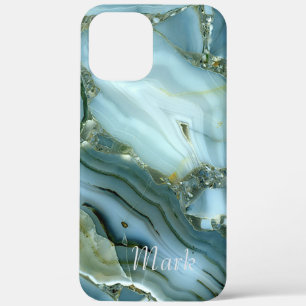 Koel marmeren patroon Monogram iPhone 12 Pro Max Hoesje