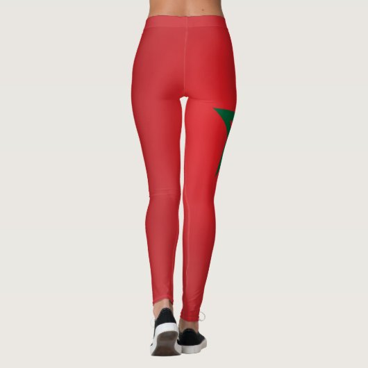 Koel-Marokkaanse vlag-Mode Leggings (Achterkant)