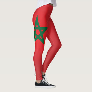 Koel-Marokkaanse vlag-Mode Leggings