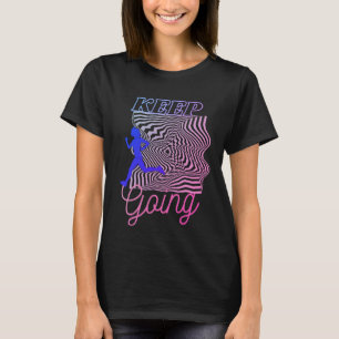 Koel met Paars zwart Motivatie T-shirt