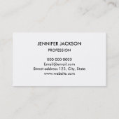 Koel, minimalistisch visitekaartje zwart-wit (Achterkant)