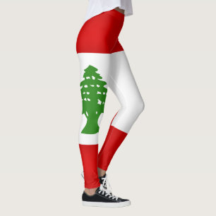 Koel Mode Libanese vlag Leggings