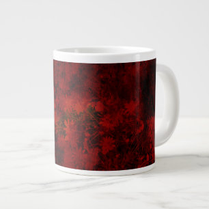 Koel, modern bloemenpatroon extra grote beker