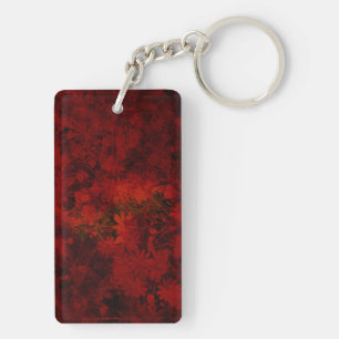 Koel, modern bloemenpatroon sleutelhanger