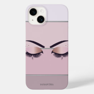 Koel modern chique gestreept, wimpers Case-Mate iPhone 14 hoesje