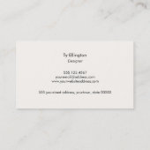 Koel Modern Geometric Abstract Visitekaartje (Achterkant)