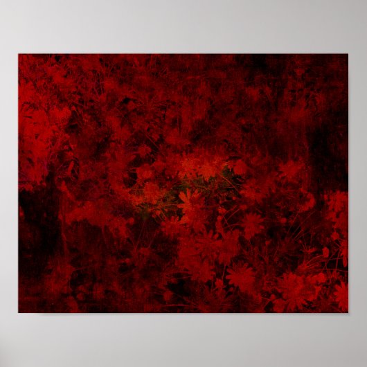 Koel, modern kunst van bloemmotief / bloempatroon poster (Voorkant)