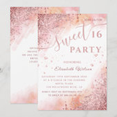 Koel, modern, luxe roos goud, zoet 16 kaart (Voorkant / Achterkant)