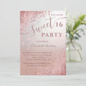 Koel, modern, luxe roos goud, zoet 16 kaart (Staand voorkant)