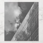 Koel, modern, stedelijk natuur en architectuur wijn etiket (Enkel label)