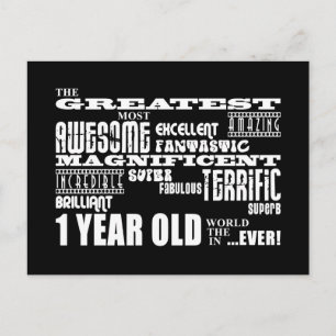 Koel Moderne 1ste verjaardag : De grootste 1 jaar  Briefkaart