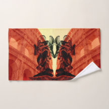 Koel moderne collage van historisch Rome in rood
