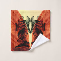 Koel moderne collage van historisch Rome in rood