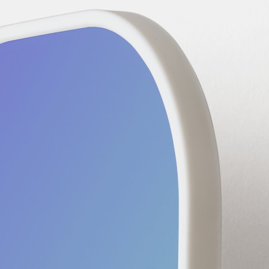 Koel Moderne Dubbele Initialen Gradiënt Paars Blau Pickleball Paddle (Links Detail)