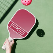 Koel Moderne Dubbele Initialen Verloop Magenta Roo Pickleball Paddle