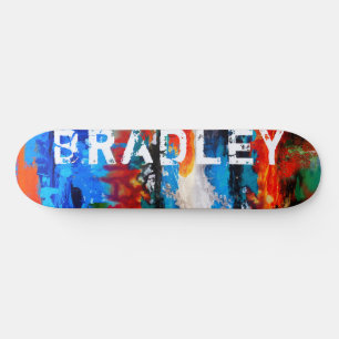 Koel Moderne, kleurrijke Abstracte aangepaste naam Skateboard