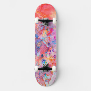 Koel moderne kunst geschilderd skateboard