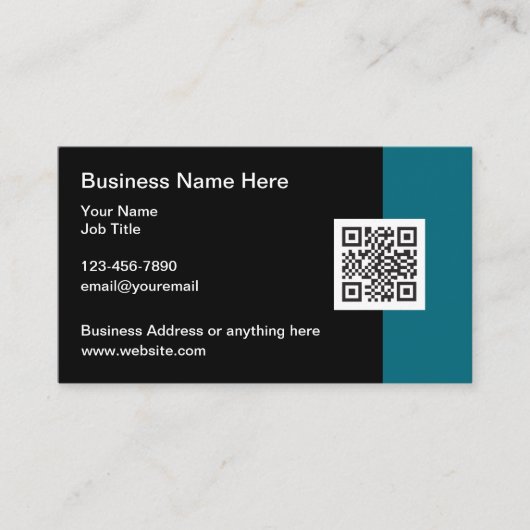 Koel Moderne QR-Visitekaartjes Visitekaartje (Voorkant)