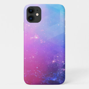 Koel Moderne Roze & Blauwe Ruimteas iPhone 11 Hoesje