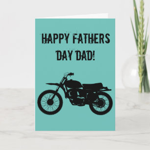Koel motorfiets Vaderdag kaart. Kaart