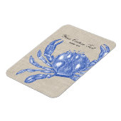 Koel Nautical Blue Crab Aangepast strand Magneet (Linkerzijde)
