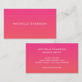 Koel Neon Roze Oranje gradiënt Visitekaartje (Voorkant / Achterkant)