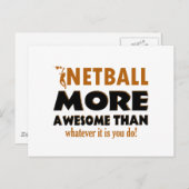 Koel netball-design briefkaart (Voorkant / Achterkant)