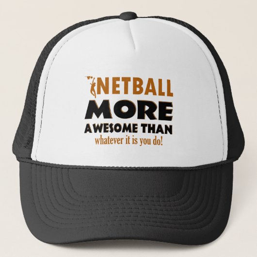 Koel netball-design trucker pet (Voorkant)
