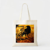 Koel 'Nevermore' Raven Oranje Moon Wispy Ghosts Tote Bag (Voorkant)