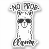 Koel No Prob Llama Sticker (Voorkant)