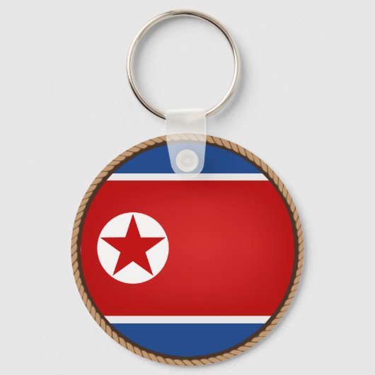 Koel Noord-Koreaans vlaggenzegel Sleutelhanger (Voorkant)