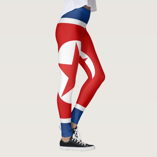 Koel Noord-Koreaanse vlag Mode Leggings (Rechts)