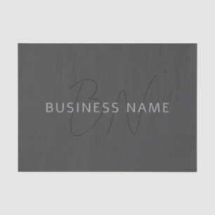 Koel Ogend Naam & Monogram   Donkergrijs Tissuepapier