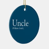 Koel oom, Funcle Definition Modern Blue Keramisch Ornament (Rechts)