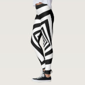 Koel optische illusie zwart-wit leggings (Links)
