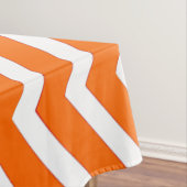 Koel Oranje wit Chevron tablecloth Tafelkleed (Voorbeeld)