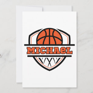 Koel Oranje Zwart Basketbal Sport Kaart
