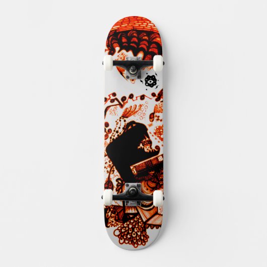 Koel Oranje zwart Skateboard (Voorkant)