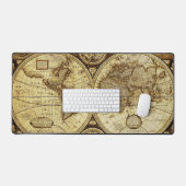 Koel  oude wereldkaarten bureaumat (Keyboard & Muis)