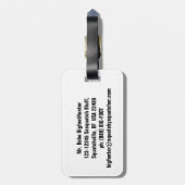 Koel ovaal vierkant in deze Bossen Bagagelabel (Achterkant verticaal)