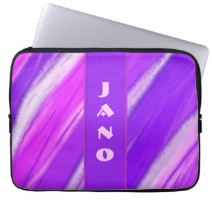 Koel Paars modern Abstract ontwerp Laptop Sleeve
