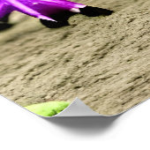 Koel Paarse kikker | AI Art Poster (Hoek)