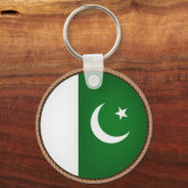 Koel-Pakistaans vlaggenzegel Sleutelhanger (Voorkant)