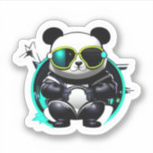 Koel Panda met Sticker auto's met brillenglas (Voorkant)