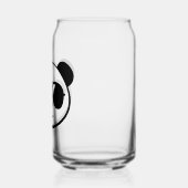 Koel panda met zonnebrillen blikvorm glas (Links)