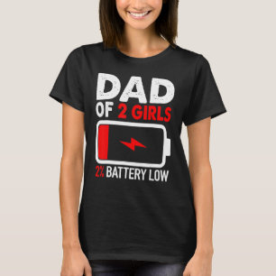 Koel pap van 2 meisjes uit Daughter Vaderdag Da T-shirt