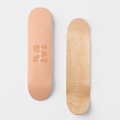 Koel pastelkleurig perzik kleur met aangepaste mon skateboard (Voorkant)