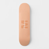 Koel pastelkleurig perzik kleur met aangepaste mon skateboard (Voorkant)