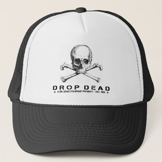 Koel Pet met Daling Dead Text en Skull Print (Voorkant)