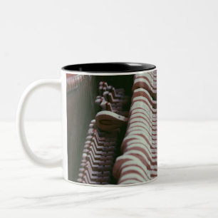Koel piano kunstwerk tweekleurige koffiemok